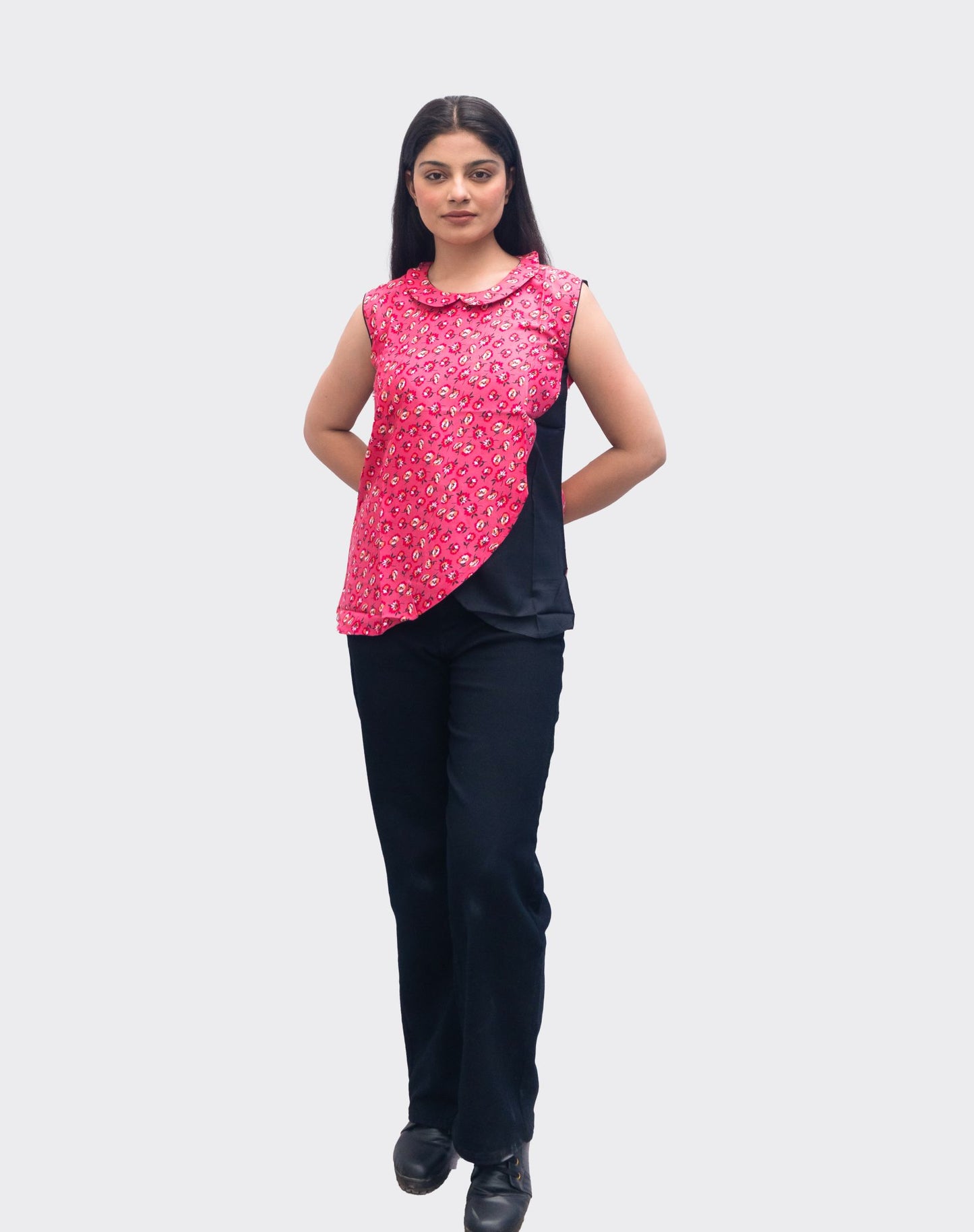 Blushing in Pink: A Chic Rayon Top by Anikrriti"