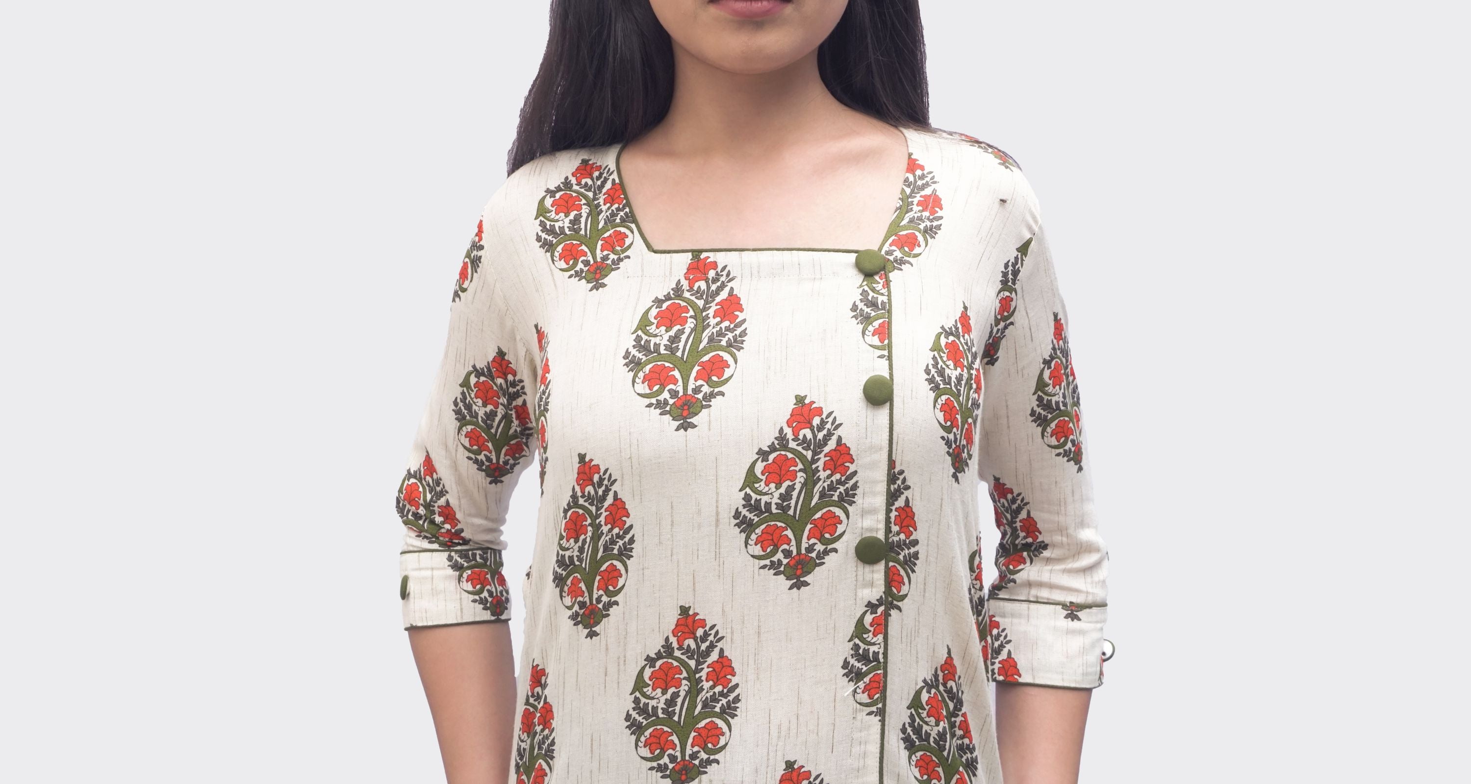 CLINT Summer Casual Wear Half Sleeve Polycotton Scoop Neck Printed Kurti  For Women's